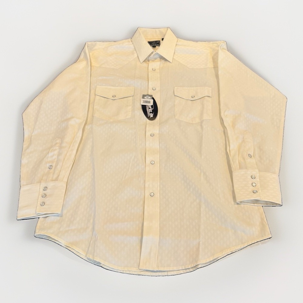 NWT Roper Men's Cowboy Pearl Snap Long Sleeve M Western Diamond AOP